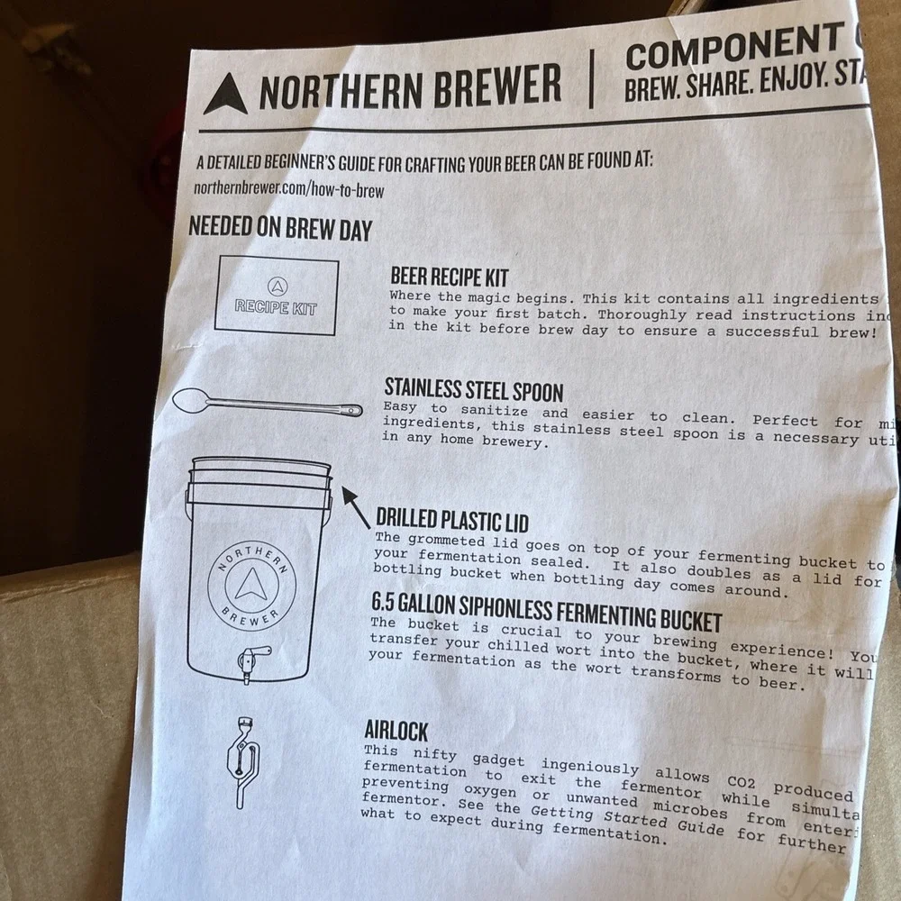 Northern Brewer Starter Kit Amber Ale Block Party Ready In Four Weeks- See Photo